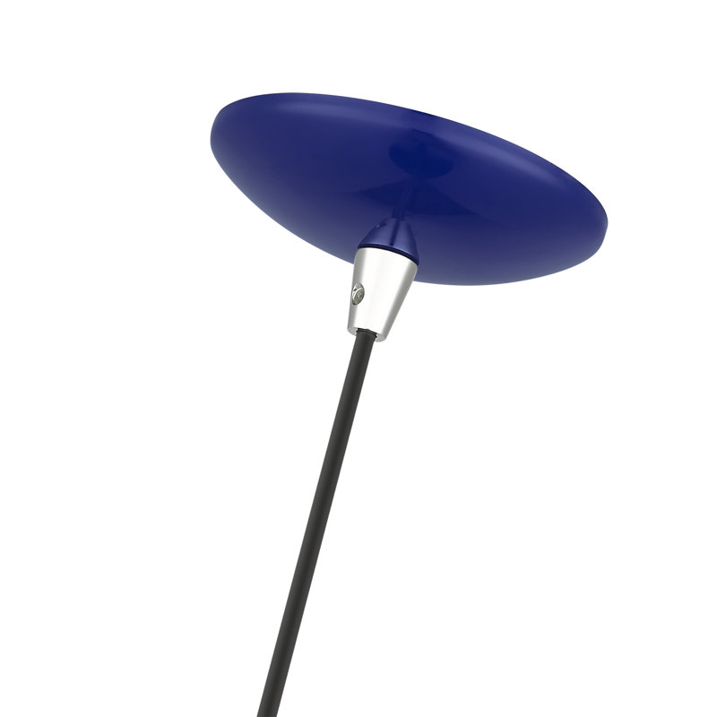 Luminaire suspendu en forme de dôme à 1 lumière Schultz, Bleu de cobalt brillant