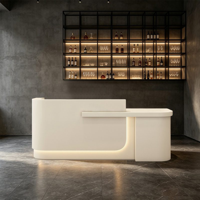Markey 78.74 " L Home Bar, Beige