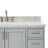 55'' Single Bathroom Vanity with Carrara Marble Top-93359330
