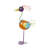 21"H Quirky Metal Rainbow Bird Decor, Animal Statue