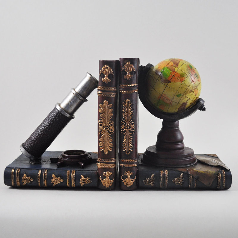 Rustic Resin Non-Skid Bookends