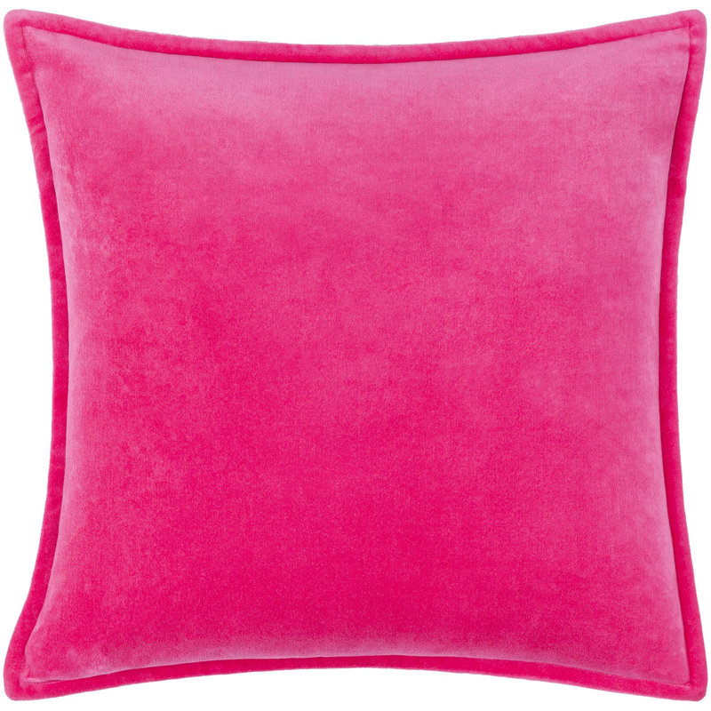 Oreiller 100% coton Edgar Square, Polyester/ bourre en polyester, H 20 po x l 20 po, Rose