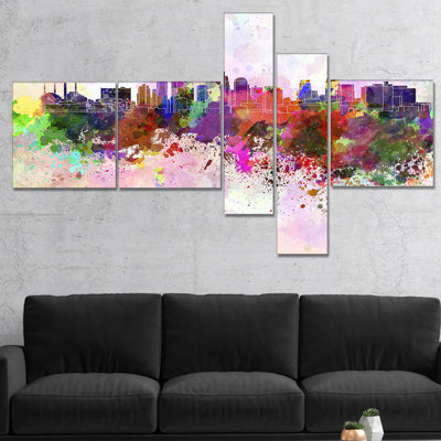 " Kansas City Skyline " by Designart 5 - Pieces