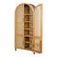 Armoire haute cintrée en rotin avec 4 portes et tablettes réglables-135410623