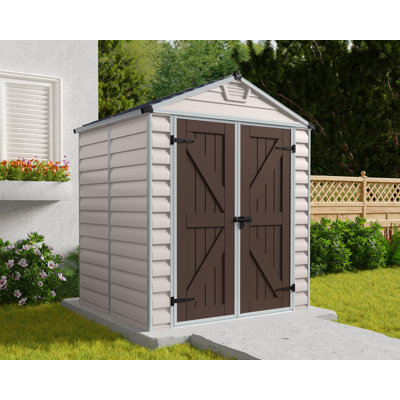 Palram - Canopia Skylight 6' x 5' Polycarbonate Storage Shed - Tan