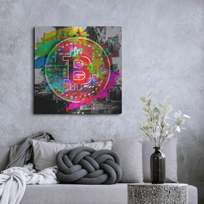 Luxe Metal Art 'Bitcoin The Currency Predator,' Me " Bitcoin The Currency Predator, " by Valentyn Artemenko