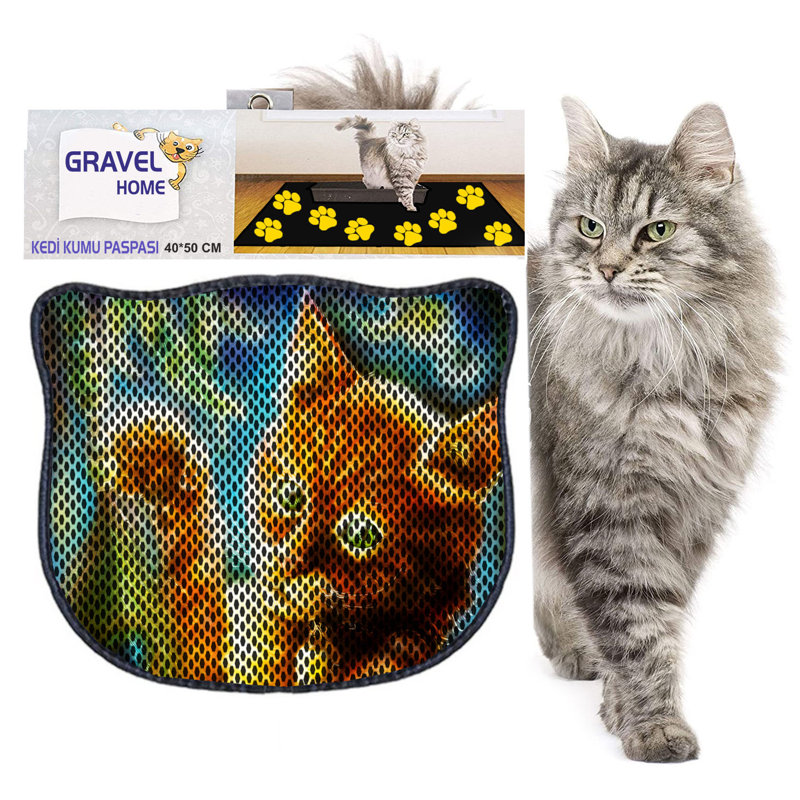 Durable Cat Litter Mat, 15.7 x 19.7 inches | 50% PVC / 50% Polyester, Machine Washable & Vacuum Friendly | Perfect for Easy Cleanup, Non-Slip Design to Keep Your Home Clean & Fresh, Ideal for Pet Owners
