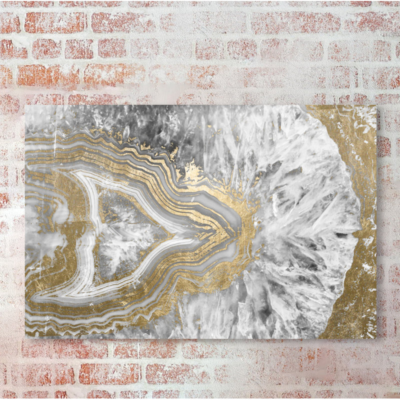 Agate Geode Crystal par Oliver Gal - impression sur toile tendue, H 30 po x l 45 po x P 1,5 po
