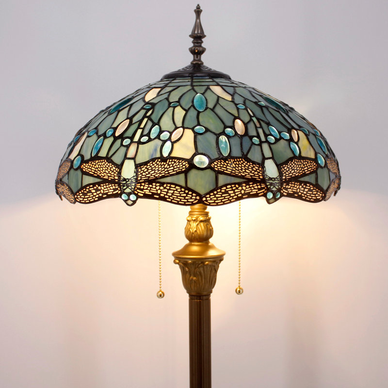 Blasdell 64'' Bronze Antique Traditional Floor Lamp Set