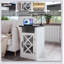Table de bout Farmhouse avec station de charge, table de chevet rustique avec porte de grange et tablette réglable, table d'appoint en bois pour salon, chambre à coucher