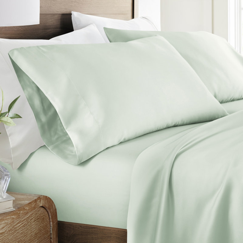 Pillow Case Cooling 100% Rayon From Bamboo Silky Soft, Aqua, Standard Pillowcases
