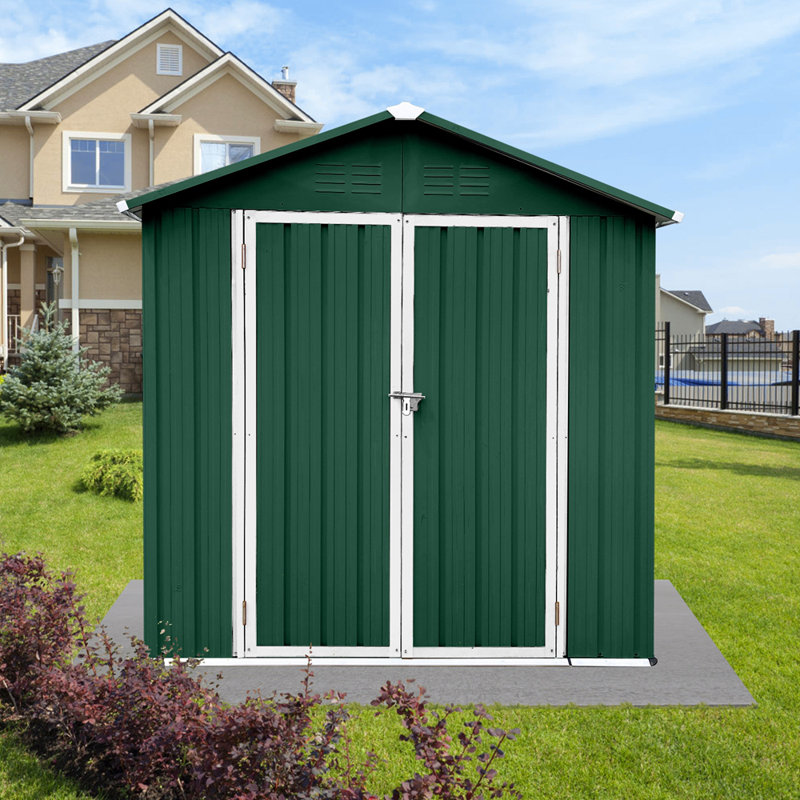 Outdoor storage sheds 6FTx4FT Apex roof, Green