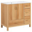 36 Inch Modern Bathroom Vanity with Solid Wood Frame, Ceramic Sink, 2 Soft Close Doors & 4 Drawers, FREE Shipping, Easy Assembly - EPA/CARB Certified