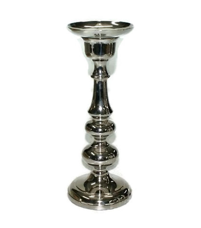Bougeoir en métal plaqué Alexandria, H 15 po x l 5 po x P 5 po