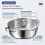 Plat à braiser en acier inoxydable à 6 plis avec couvercle en verre Tempont de Quadontina avec couvercle en verre, compatible avec l'induction, allant au four
