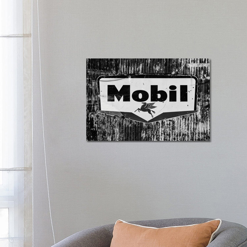 Black Arizona Series - Mobil - Wrapped Canvas Rectangle Print, 66.04 cm H x 45.72 cm W x 1.91 cm D