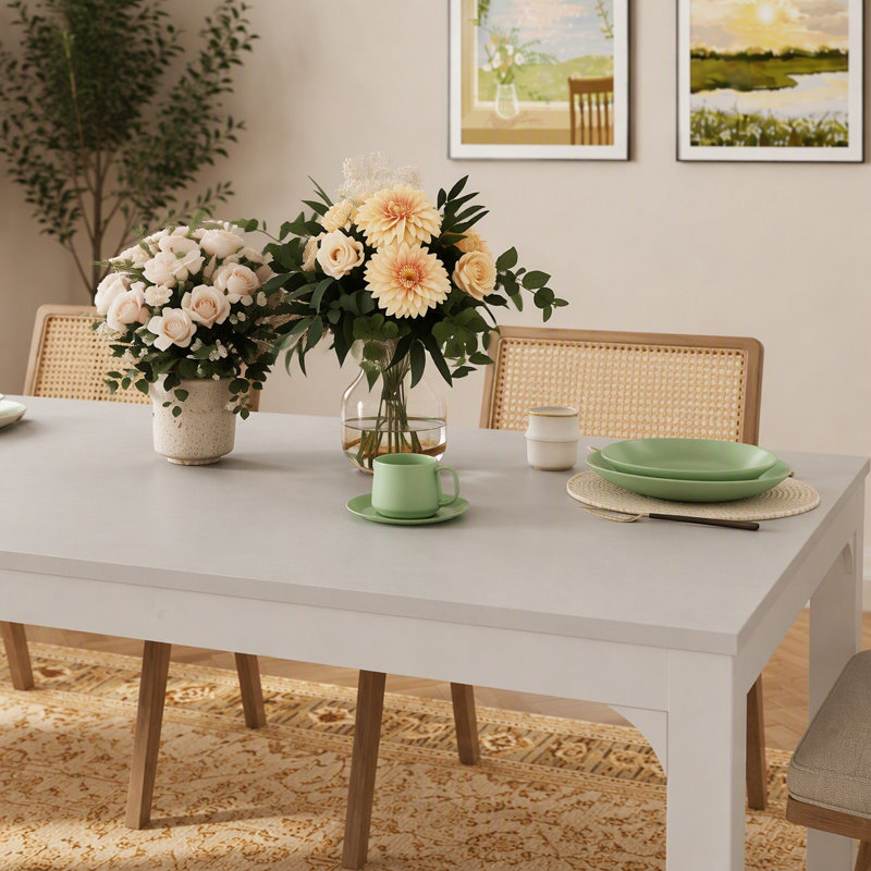 Table de salle à manger rectangulaire de 78 po pour 6 à 8 personnes