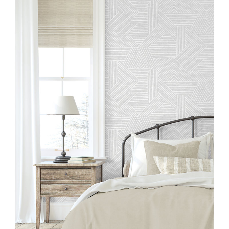 Vinyl Peel & Stick Satin Wallpaper Roll, Salt Glaze