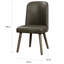 Chaises d'appoint grises (paire) - Revêtement en cuir synthétique, dossier haut, sans accoudoirs, siège d'une largeur de 21 po, capacité de 220 lb pour 2 fauteuils, hauteur du produit de 39 po et chêne