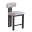Tabourets ronds élégants de 26,5 po avec dossier bas - siège rembourré confortable et structure en métal noir pour la cuisine et la salle à manger-1773877445-1773877307