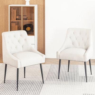 Chaises de salle à manger, chaises de salle à manger de style Mid-Century revêtues de similicuir