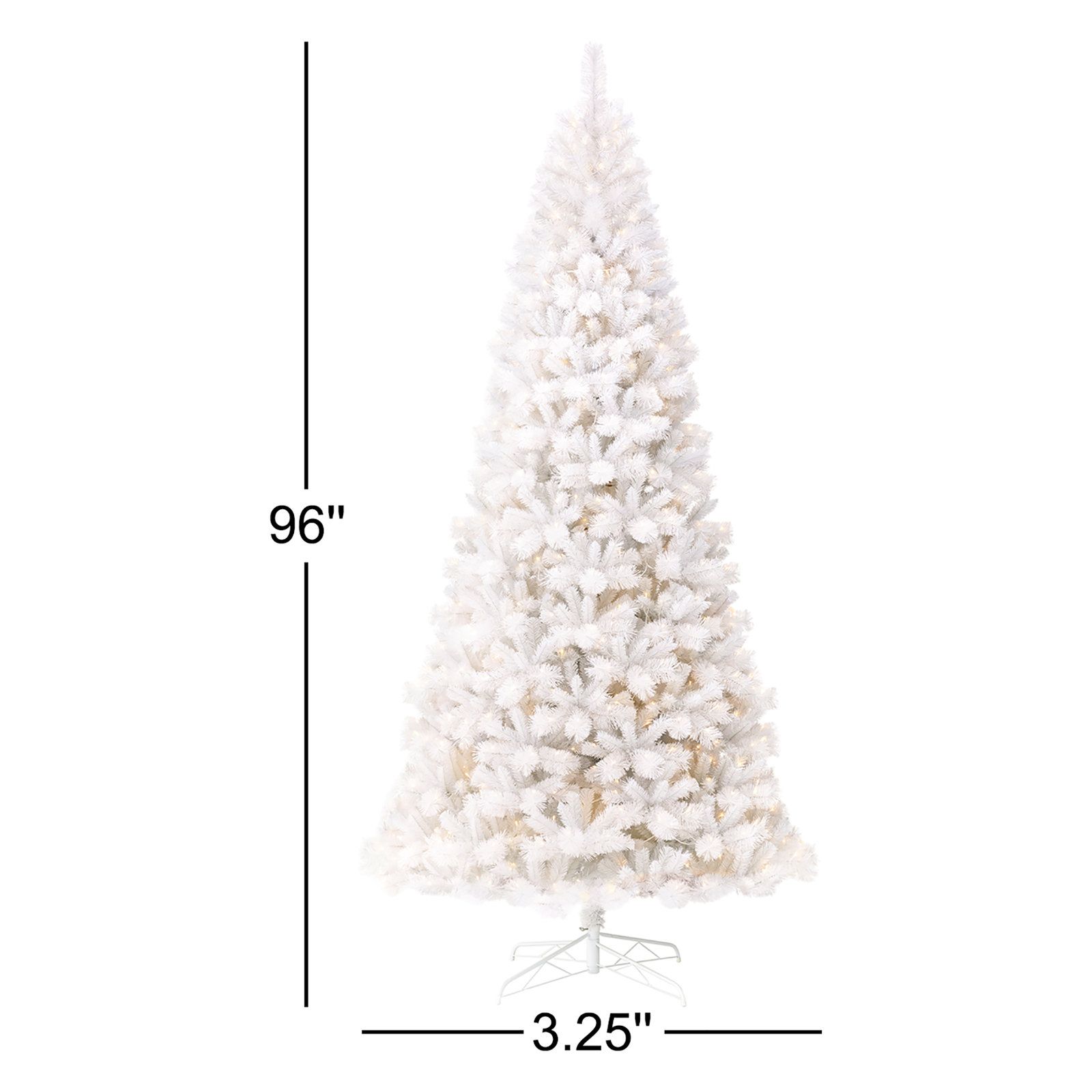 Johvan Pre-Lit Pine Christmas Tree, 8' H