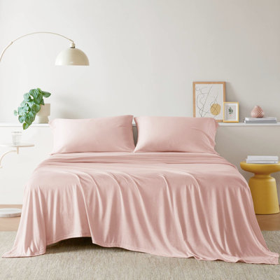 Draps en mélange de coton pour lit simple - Drap tricoté et relaxant