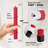 Fluted Ribbed Grooved LED Flameless Taper Candles, Remote, On/Off Button, Battery Operated, 6 Pack-291467189