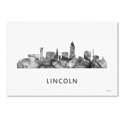 « lincoln nebraska horizon wb-bw », reproduction d’impression sur toile tendue