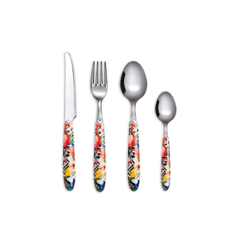 Excelsa 24 pieces cutlery set Tropical Chic stainless steel  multicolor