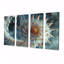 «Winter Magic Curl - Fractal», art mural 4 pièces-1117603566