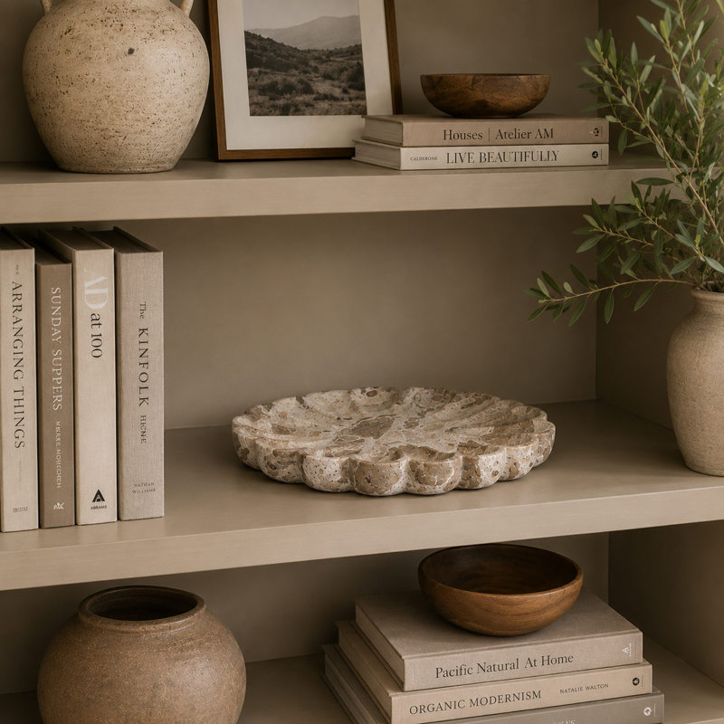 Aether - Beige Marble Decorative Tray | Catchall Organizer