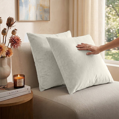 Luxurious Plain Velvet Cushion Covers (Set Of 2)