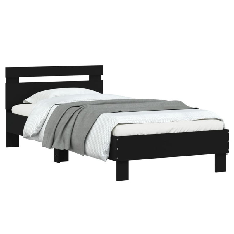 Hombach UK Small Single - DE 75 X 190 Cm Bed, Black