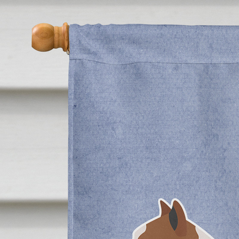 Polyester 2 côtés 40 x 28 po welcome drapeau maison, Bull terrier debout