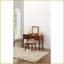 Ensemble de coiffeuse classique avec tabouret - miroir rabattable Rangement | Noir | Bois d'hévéa