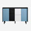 Buffet moderne avec buffet, porte, 2 tiroirs et 2 rangements ouverts-2100460187-2089164833