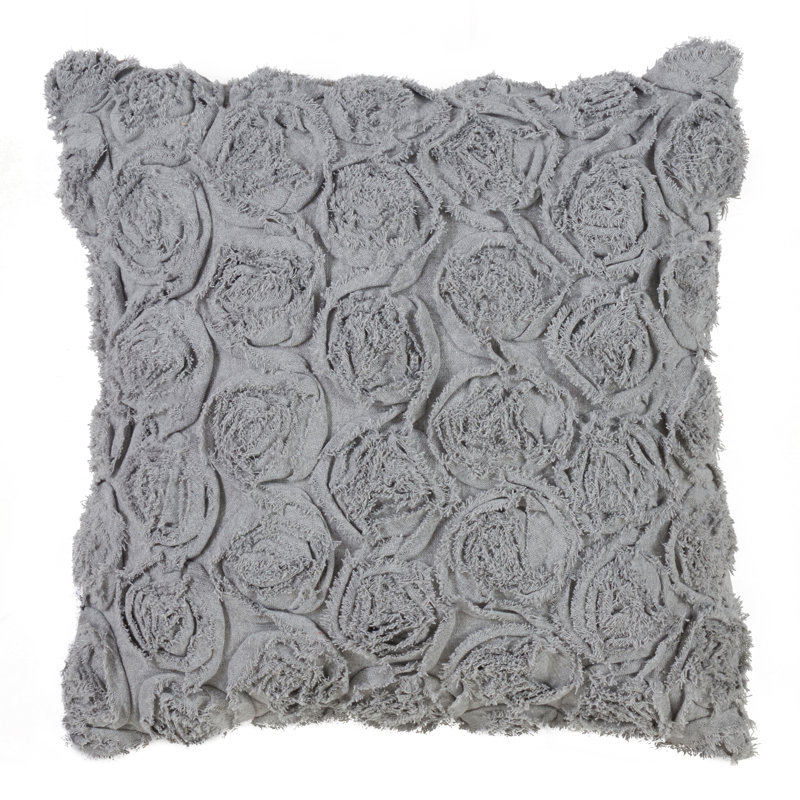  Square Pillow Cover & Insert, Gray