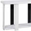 Luella Console rectangulaire en bois blanc ultrabrillant avec accents noirs