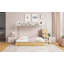 Lit superposé simple au-dessus d'un lit double en métal avec tiroir et échelle de rangement latérale et garde-robe