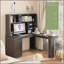 Bureau en L avec chargeur, bureau d'ordinateur avec tiroirs, bibliothèque, bureau d'angle moderne, bureau à domicile, bureau d'écriture en L, bureau d'ordinateur en fibre de carbone avec rangement, noir