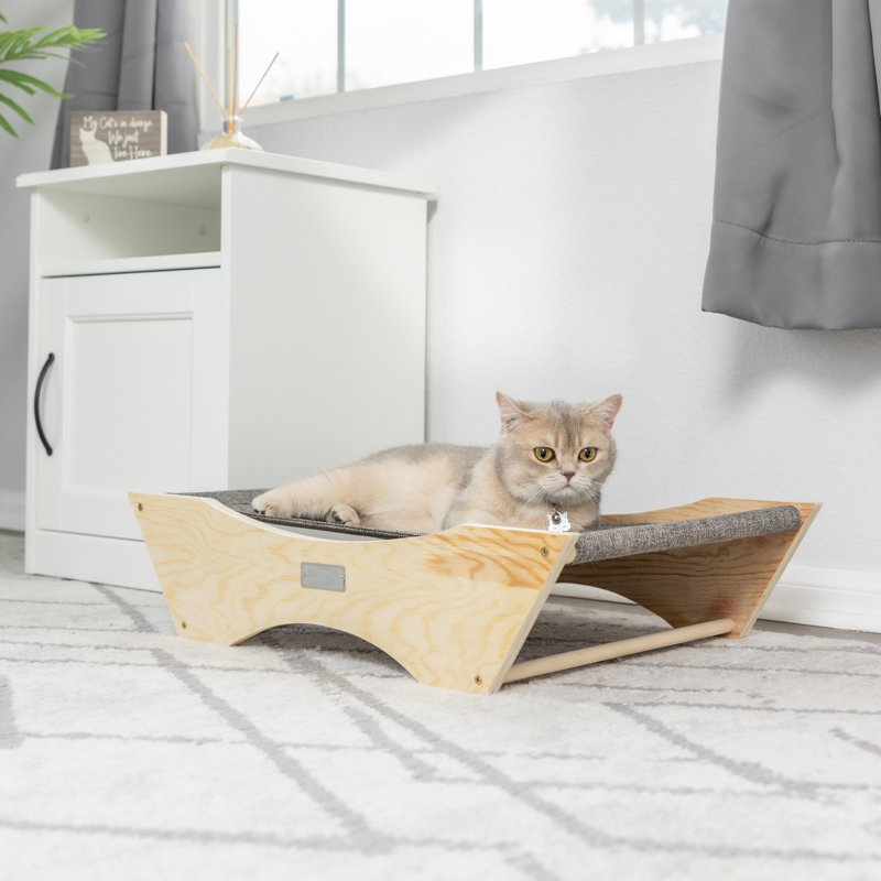 Natural Beige and Gray Canvas Hammock Pet Bed