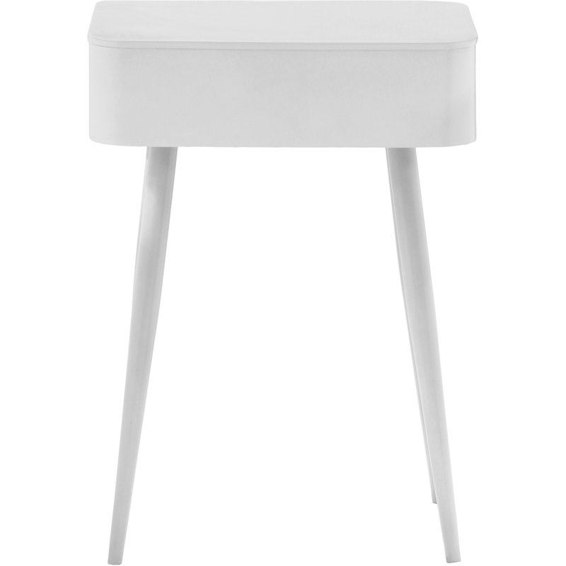 Rylan 1 - Drawer Iron Nightstand, White