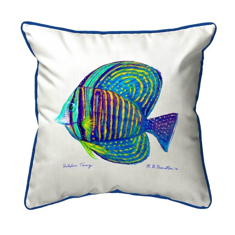 Sailfin Tang Outdoor Pillow Cover & Insert, Small, White
