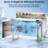 Coolski 60’’ W Commercial Salad Bar Refrigerator with 2 Doors, Refrigerated Salad Food Prep Table for Restaurants Cafeterias Sub Shops, Large Capacity Stainless Steel ETL NSF Approved