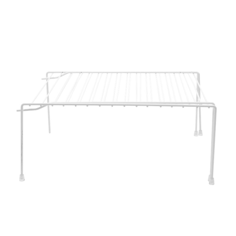 White Steel Expandable Kitchen Counter and Cabinet Shelf Organizer