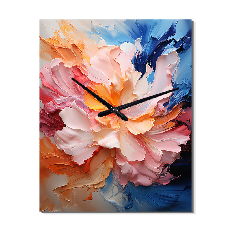 Horloge murale rose III, Très grand