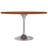 Heatherton 48" Round Dining Table with MDF Top Kitchen Table and Silver Stainless Steel Pedestal Base Seats 2-6 Person-1877259288