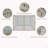 10X10 Ft Gazebo Replacement Mosquito Netting With Zippers, 4-Side Mesh Walls For Patio Gazebos