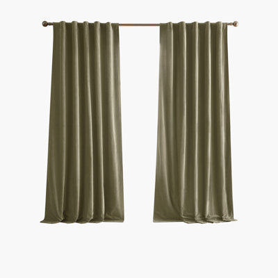  Matte Cotton Velvet Window Drape Set